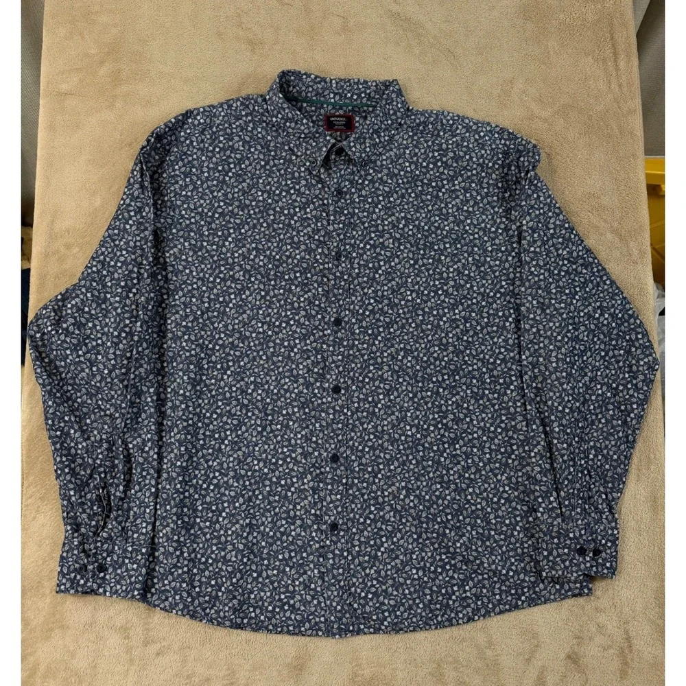 UNTUCKit Lakemont shirt regular fit Mens‎ 3XL Navy Floral Cotton Button Down EUC